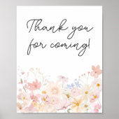 Eine kleine Wildblume Danke, dass du gekommen bist Poster (Vorne)