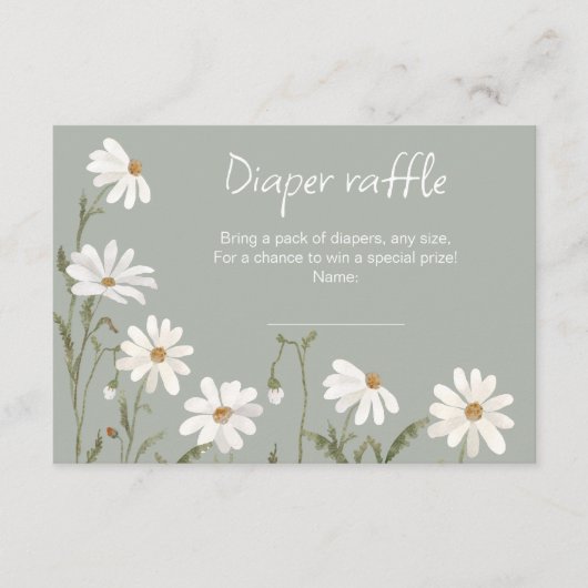 Eine kleine Wildblume, die eine Babyduschkarte hat Begleitkarte (Vorderseite)