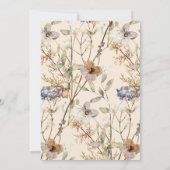 Eine kleine Wildblume Elegant Boho Babydusche Einladung (Rückseite)