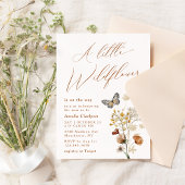 Eine kleine Wildblume Elegante Babydusche Einladung