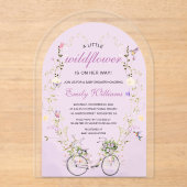 Eine kleine Wildblume Frühjahrsdusche Acryleinladungen (Vorderseite)