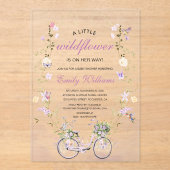 Eine kleine Wildblume Frühjahrsdusche Acryleinladungen (Vorderseite)