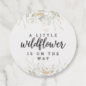 Eine kleine Wildblume gelbe Wasserfarbendusche Geschenkanhänger (Rückseite)