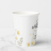 Eine kleine Wildblume gelbe Wasserfarbendusche Pappbecher (Rechts)