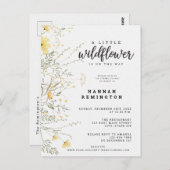 Eine kleine Wildblume gelbe Wasserfarbendusche Postkarte (Vorne/Hinten)