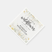 Eine kleine Wildblume gelbe Wasserfarbendusche Serviette (Ecke)