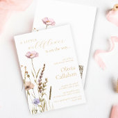 Eine kleine Wildblume Girl Baby Dusche Elegant Einladung