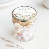 Eine kleine Wildblume Girl Baby Dusche Gefallen Runder Aufkleber