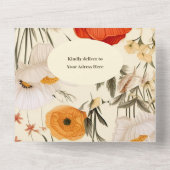 Eine kleine Wildblume Girl Babydusche All In One Einladung (Rückseite)