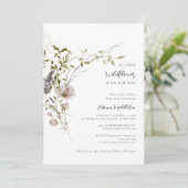 Eine kleine Wildblume Girl Babydusche Einladung (Stehend Vorderseite)