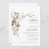 Eine kleine Wildblume Girl Babydusche Einladung (Vorne/Hinten)