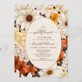 Eine kleine Wildblume Girl Babydusche Einladung (Vorne/Hinten)