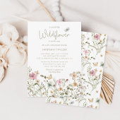 Eine kleine Wildblume Girl Babydusche Einladung