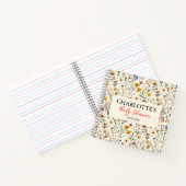 Eine kleine Wildblume Girl Babydusche Notizblock (Innenseite)