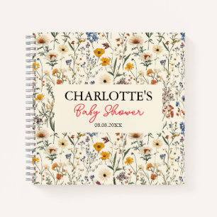 Eine kleine Wildblume Girl Babydusche Notizblock