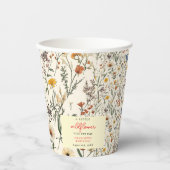 Eine kleine Wildblume Girl Babydusche Pappbecher (Vorderseite)