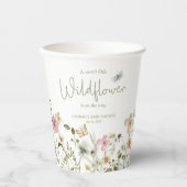 Eine kleine Wildblume Girl Babydusche Pappbecher (Vorderseite)