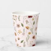 Eine kleine Wildblume Girl Babydusche Pappbecher (Rückseite)