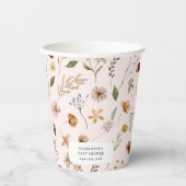 Eine kleine Wildblume Girl Babydusche Pappbecher (Vorderseite)