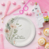 Eine kleine Wildblume Girl Babydusche Pappteller (Party)