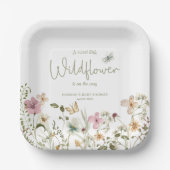 Eine kleine Wildblume Girl Babydusche Pappteller (Vorderseite)
