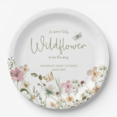 Eine kleine Wildblume Girl Babydusche Pappteller (Vorderseite)