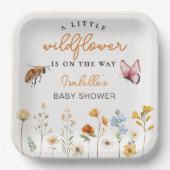 Eine kleine Wildblume Girl Babydusche Pappteller (Vorderseite)