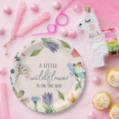 Eine kleine Wildblume Girl Babydusche pink Pappteller (Party)