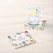 Eine kleine Wildblume Girl Babydusche pink Untersetzer (Vor Ort)