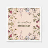 Eine kleine Wildblume Girl Babydusche Serviette (Vorderseite)