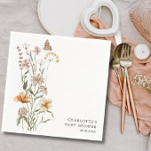 Eine kleine Wildblume Girl Babydusche Serviette