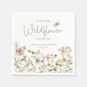 Eine kleine Wildblume Girl Babydusche Serviette (Vorderseite)