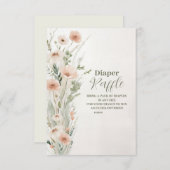 Eine kleine Wildblume Girl Diapper Raffle Begleitkarte (Vorne/Hinten)