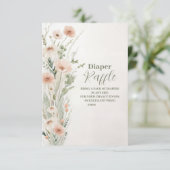 Eine kleine Wildblume Girl Diapper Raffle Begleitkarte (Stehend Vorderseite)