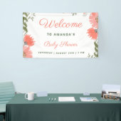 Eine kleine Wildblume Girl Peach Baby Dusche Banner (Messeveranstaltung)