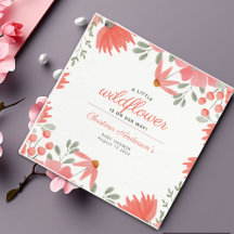 Eine kleine Wildblume Girl Peach Baby Dusche