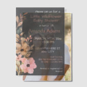 Eine kleine Wildblume Girl Pink Babydusche Pergament Einladungen (Versatz (Ehepaar))