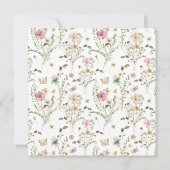 Eine kleine Wildblume Girl Summer Baby Dusche Einladung (Rückseite)