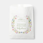 Eine kleine Wildblume Grün boho Mädchen Dusche Geschenktütchen (Vorderseite)