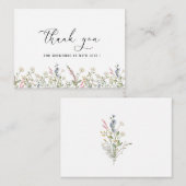 Eine kleine Wildblume ist auf dem Weg Aquarell Dan Mitteilungskarte (Vorne/Hinten)