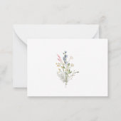 Eine kleine Wildblume ist auf dem Weg Aquarell Dan Mitteilungskarte (Rückseite)