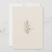 Eine kleine Wildblume ist auf dem Weg Baby Dusche Einladung (Rückseite)