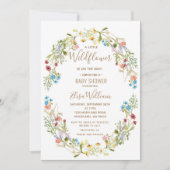 Eine kleine Wildblume ist auf dem Weg Baby Shower Einladung (Vorderseite)