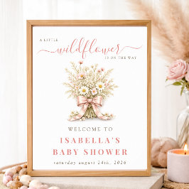 Eine kleine Wildblume ist auf dem Weg Boho Baby Sh Poster