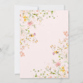 Eine kleine Wildblume ist auf dem Weg Niedliche Ba Einladung (Rückseite)