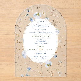 Eine kleine Wildblume ist auf dem Weg zur Babydusc Acryleinladungen