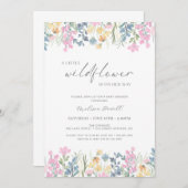 Eine kleine Wildblume ist auf dem Weg zur Babydusc Einladung (Vorne/Hinten)