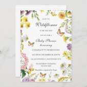 Eine kleine Wildblume ist auf dem Weg zur Babydusc Einladung (Vorne/Hinten)