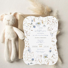 Eine kleine Wildblume ist auf dem Weg zur Babydusc Einladung