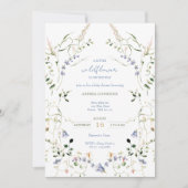 Eine kleine Wildblume ist auf dem Weg zur Babydusc Einladung (Vorderseite)